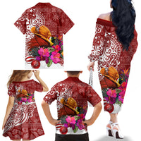 Papua New Guinea Christmas Family Matching Off Shoulder Long Sleeve Dress and Hawaiian Shirt Bird-of-Paradise Special - Wonder Print Shop