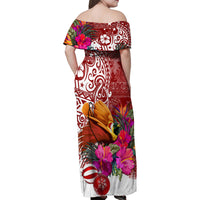 Papua New Guinea Christmas Family Matching Off Shoulder Maxi Dress and Hawaiian Shirt Bird-of-Paradise Special LT7 - Wonder Print Shop