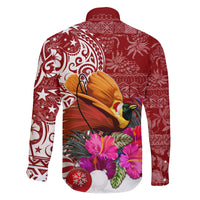 Papua New Guinea Christmas Family Matching Off Shoulder Short Dress and Hawaiian Shirt Bird-of-Paradise Special LT7 - Wonder Print Shop