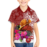 Papua New Guinea Christmas Family Matching Puletasi Dress and Hawaiian Shirt Bird-of-Paradise Special - Wonder Print Shop