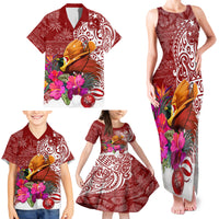 Papua New Guinea Christmas Family Matching Tank Maxi Dress and Hawaiian Shirt Bird-of-Paradise Special - Wonder Print Shop