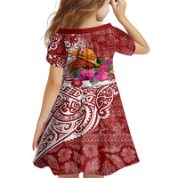 Papua New Guinea Christmas Kid Short Sleeve Dress Bird-of-Paradise Special - Wonder Print Shop
