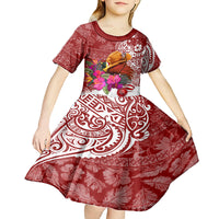 Papua New Guinea Christmas Kid Short Sleeve Dress Bird-of-Paradise Special - Wonder Print Shop