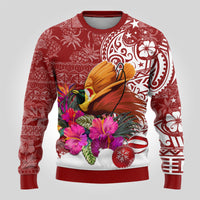 Papua New Guinea Christmas Ugly Christmas Sweater Bird-of-Paradise Special - Wonder Print Shop