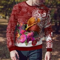 Papua New Guinea Christmas Ugly Christmas Sweater Bird-of-Paradise Special - Wonder Print Shop