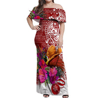 Papua New Guinea Christmas Off Shoulder Maxi Dress Bird-of-Paradise Special - Wonder Print Shop