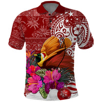 Papua New Guinea Christmas Polo Shirt Bird-of-Paradise Special - Wonder Print Shop