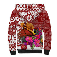 Papua New Guinea Christmas Sherpa Hoodie Bird-of-Paradise Special - Wonder Print Shop