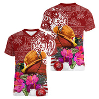 Papua New Guinea Christmas Women V Neck T Shirt Bird-of-Paradise Special - Wonder Print Shop