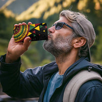 Personalized Adinkra Akan Culture 4 in 1 Can Cooler Tumbler Afrikan Colors