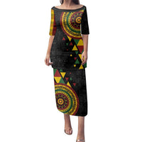 Personalized Adinkra Akan Culture Family Matching Puletasi and Hawaiian Shirt Afrikan Colors