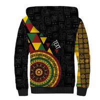 Personalized Adinkra Akan Culture Sherpa Hoodie Afrikan Colors