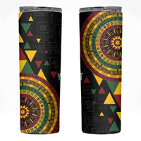 Personalized Adinkra Akan Culture Skinny Tumbler Afrikan Colors