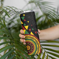 Personalized Adinkra Akan Culture Skinny Tumbler Afrikan Colors