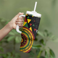 Personalized Adinkra Akan Culture Tumbler With Handle Afrikan Colors