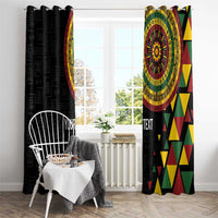 Personalized Adinkra Akan Culture Window Curtain Afrikan Colors