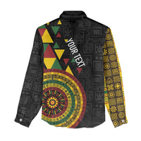 Personalized Adinkra Akan Culture Women Casual Shirt Afrikan Colors