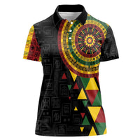 Personalized Adinkra Akan Culture Women Polo Shirt Afrikan Colors