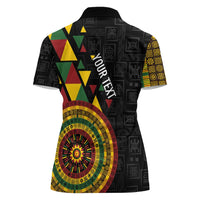 Personalized Adinkra Akan Culture Women Polo Shirt Afrikan Colors