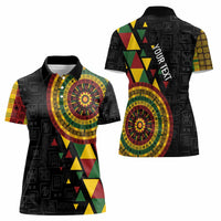 Personalized Adinkra Akan Culture Women Polo Shirt Afrikan Colors