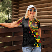 Personalized Adinkra Akan Culture Women Polo Shirt Afrikan Colors