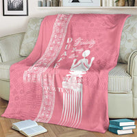 Personalized Adinkra Akan Culture Blanket Women's Day Duafe Symbol