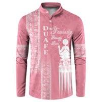 Personalized Adinkra Akan Culture Button Sweatshirt Women's Day Duafe Symbol