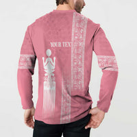 Personalized Adinkra Akan Culture Button Sweatshirt Women's Day Duafe Symbol