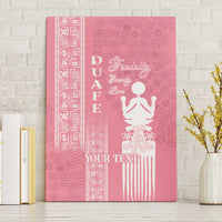 Personalized Adinkra Akan Culture Canvas Wall Art Women's Day Duafe Symbol