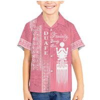 Personalized Adinkra Akan Culture Family Matching Mermaid Dress and Hawaiian Shirt Women's Day Duafe Symbol