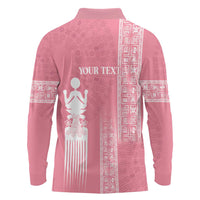 Personalized Adinkra Akan Culture Long Sleeve Polo Shirt Women's Day Duafe Symbol