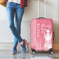 Personalized Adinkra Akan Culture Luggage Cover Women's Day Duafe Symbol