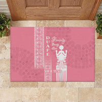 Personalized Adinkra Akan Culture Rubber Doormat Women's Day Duafe Symbol