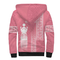 Personalized Adinkra Akan Culture Sherpa Hoodie Women's Day Duafe Symbol