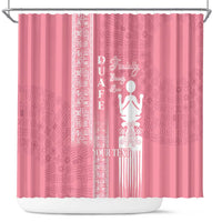 Personalized Adinkra Akan Culture Shower Curtain Women's Day Duafe Symbol