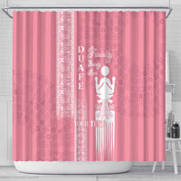 Personalized Adinkra Akan Culture Shower Curtain Women's Day Duafe Symbol