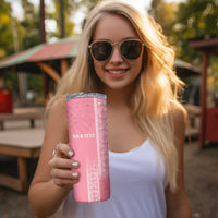 Personalized Adinkra Akan Culture Skinny Tumbler Women's Day Duafe Symbol