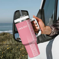 Personalized Adinkra Akan Culture Tumbler With Handle Women's Day Duafe Symbol