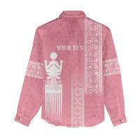 Personalized Adinkra Akan Culture Women Casual Shirt Women's Day Duafe Symbol