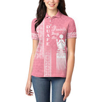 Personalized Adinkra Akan Culture Women Polo Shirt Women's Day Duafe Symbol