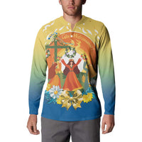 Sverige Glad Midsommar Button Sweatshirt Majstang Dancing