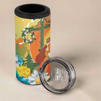 Sverige Glad Midsommar 4 in 1 Can Cooler Tumbler Majstang Dancing
