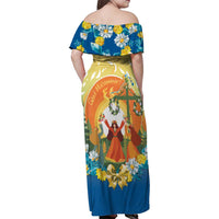 Sverige Glad Midsommar Family Matching Off Shoulder Maxi Dress and Hawaiian Shirt Majstang Dancing