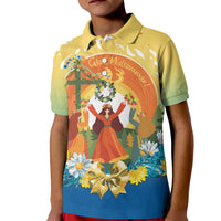 Sverige Glad Midsommar Kid Polo Shirt Majstang Dancing