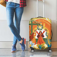 Sverige Glad Midsommar Luggage Cover Majstang Dancing