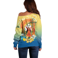 Sverige Glad Midsommar Off Shoulder Sweater Majstang Dancing