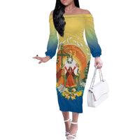 Sverige Glad Midsommar Off The Shoulder Long Sleeve Dress Majstang Dancing