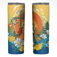 Sverige Glad Midsommar Skinny Tumbler Majstang Dancing