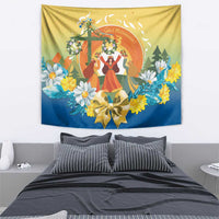 Sverige Glad Midsommar Tapestry Majstang Dancing