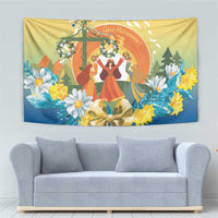 Sverige Glad Midsommar Tapestry Majstang Dancing